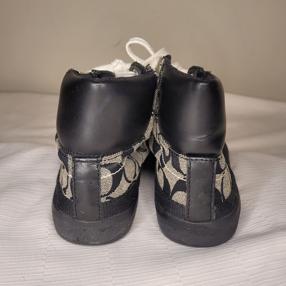Coach Ellis High Top Signature Monogrammed Sneakers sz 6 - Picture 4 of 11